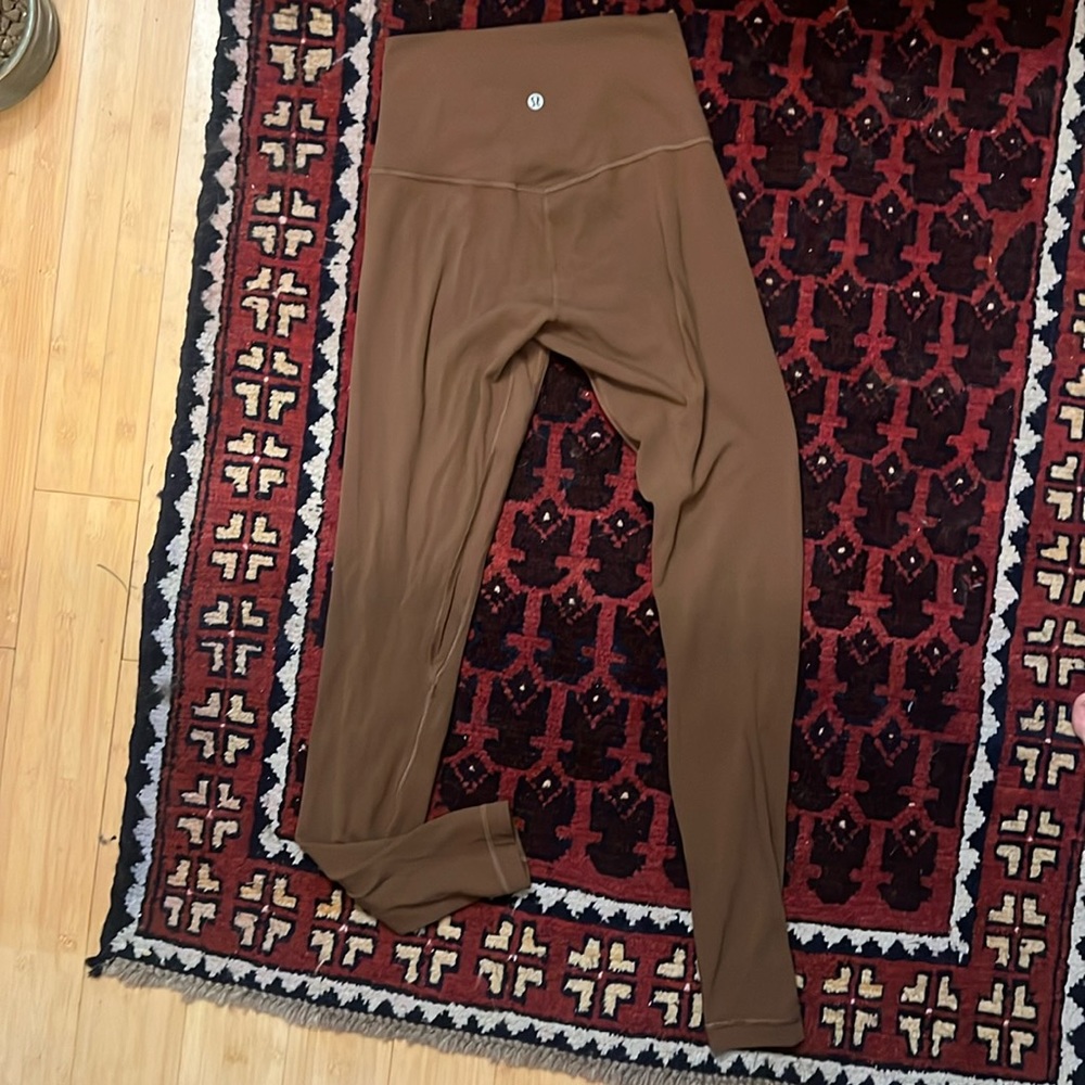 Size 4 brown Lululemon Leggings used great condition